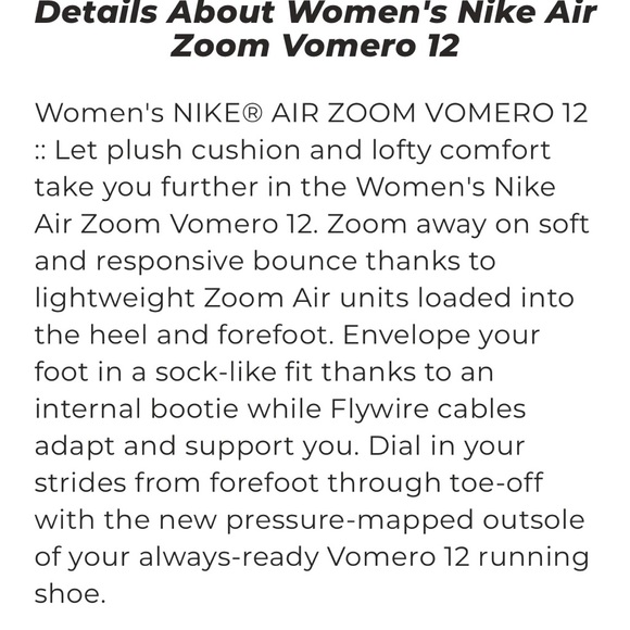 NIKE WMNS AIR ZOOM VOMERO 12, W12 - Picture 10 of 10